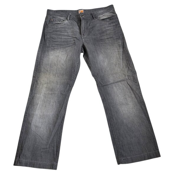 Hugo Boss Men's Comfort Fit Straight Wide Leg Stonewash Jeans Size 34x28 - Picture 1 of 6